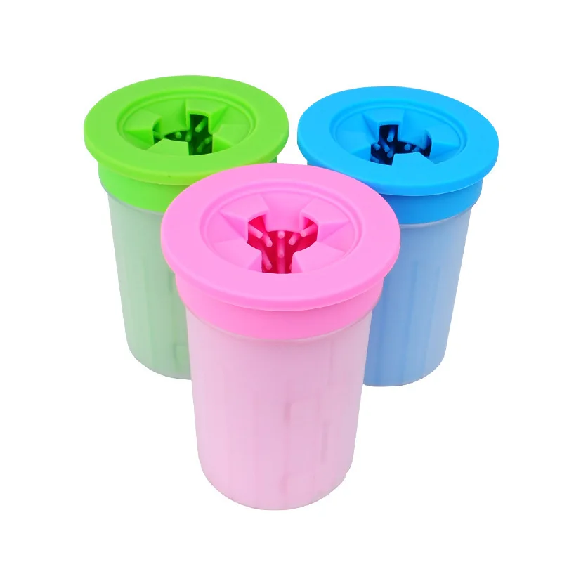 Очиститель для кошек и собак чашка очистки ног инструмент пластиковая моющая