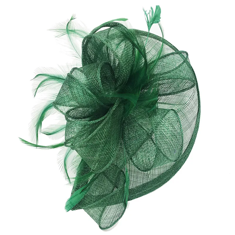 Green Kenni чародей, черный женский чародей/Чай Вечерние/церковь/Дерби/Необычные/Свадебная шляпка - Цвет: Green
