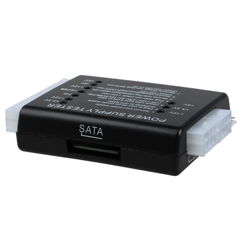 20/24 контактный Тестер питания для ATX/SATA/HDD черный|Измерители энергии| |