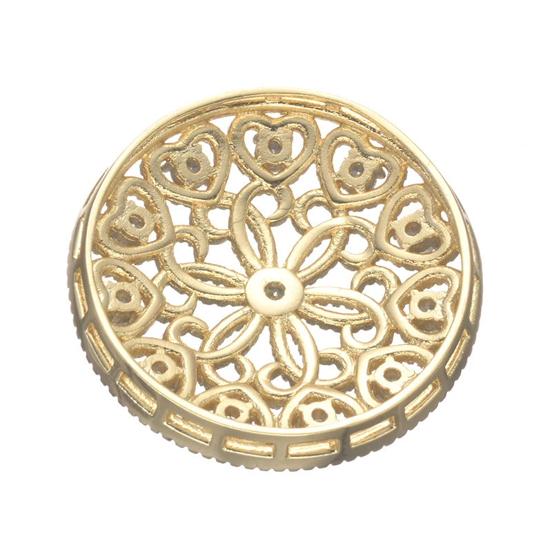 Подвески Micro Pave CZ браслет из золота 38 мм круглые плавающие кулоны для женщин