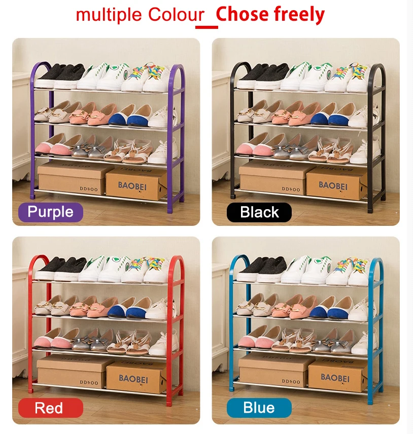 Обувь полки легко светильник в сборе Пластик 3 ряда полок для обуви с органайзер для хранения на полке стенд держатель держать комнату аккуратные двери экономия пространства