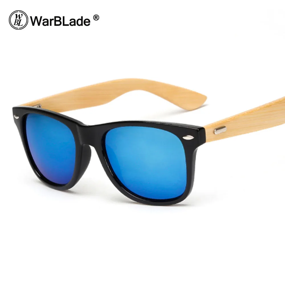 

WarBLade Retro Wood Sunglasses Men Bamboo Sunglass Women Brand Design Sport Goggles Gold Mirror Sun Glasses Shades lunette oculo