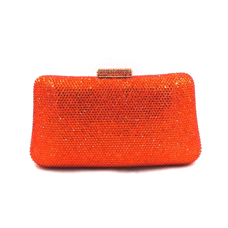 Женская вечерняя сумка-клатч с кристаллами роскошная простая сумка через плечо