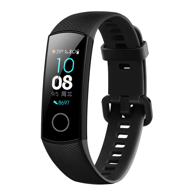 Black Huawei Honor Band 4 nfc Версия смарт-браслет 50 м водонепроницаемый цветной сенсорный экран пульсометр сна оснастка смарт-браслет - Цвет: Black