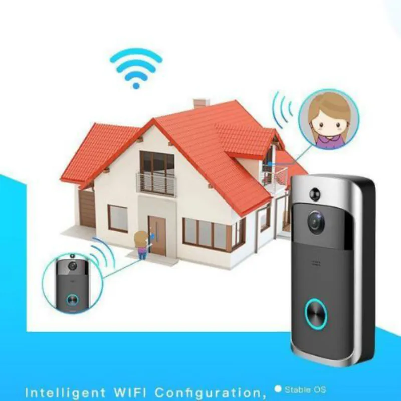 Смарт видео беспроводной WiFi дверной звонок IR визуальная камера Запись Full HD