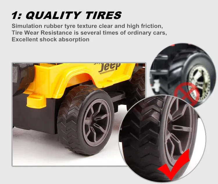 Горячая Детская имитация 4CH Светодиодная лампа RC Jeep RC игрушки дистанционное управление внедорожный автомобиль