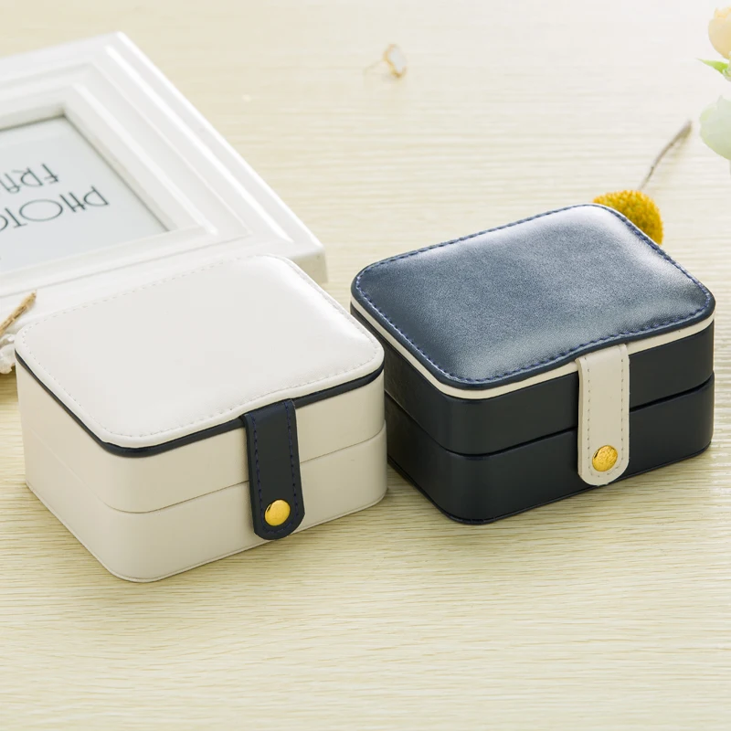 Шкатулка для ювелирных украшений из ПУ кожи двухслойная шкатулка органайзер с