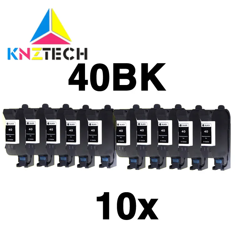 10x черный 51640A чернильные картриджи совместимый для HP40 40 Designjet 488CA 650c 1200C 230 250c 330 350c