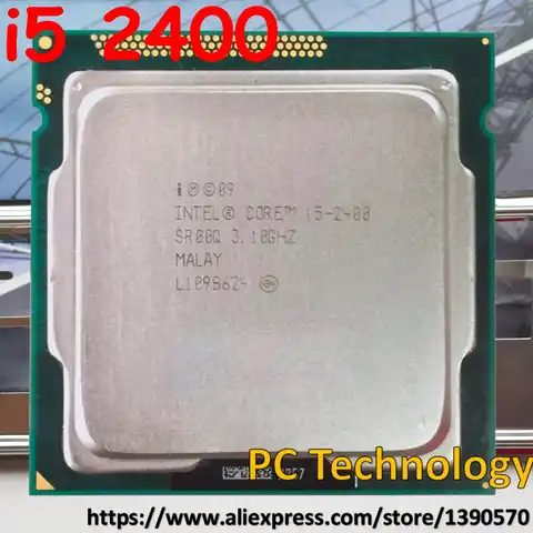 Оригинальный процессор Intel Φ 6M Cache, 3,10 ГГц LGA1155 TDP 95 Вт настольный процессор i5 2400 Бесплатная доставка в течение 1 дня