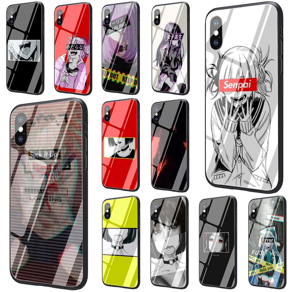 Sad японский аниме закаленное стекло чехол для телефона iphone SE 2020 5 5S 6 6S Plus 7 8 X XS XR 11 Pro