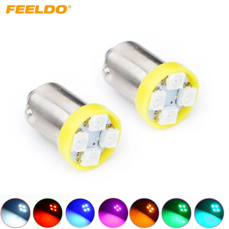 FEELDO 10 шт. BA9S T4W 1895 3528 1210 4SMD светодиодный Светодиодные Автомобильные светодиодные