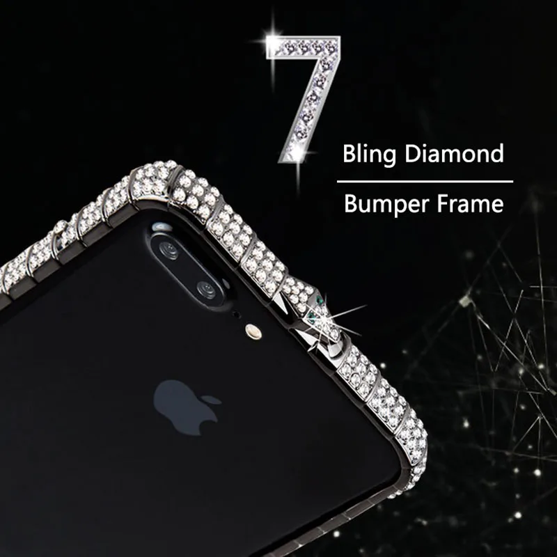 Для iPhone X XR XS Max роскошный кейс чехол-бампер с алмазами для iPhone 8 7 6 6 S Plus Чехлы блестящая металлическая рамка со стразами
