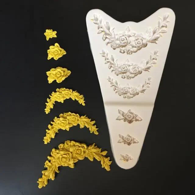 Силиконовые формочки для цветов кружева силикагель формы шоколадные цветы