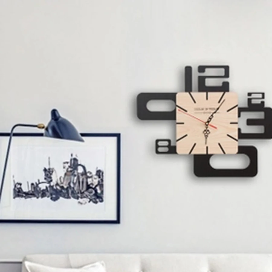 Настенные часы с абстрактным рисунком большие простые аксессуары для украшения