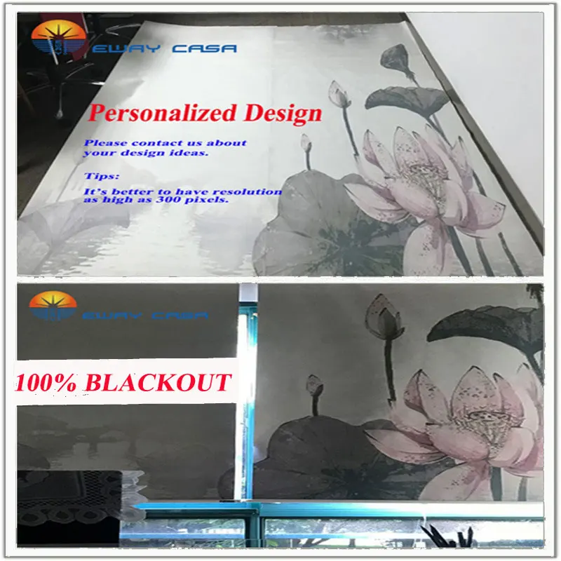 EWAY CASA Индивидуальные Дизайнерские рулонные жалюзи с принтом затемняющие оконные
