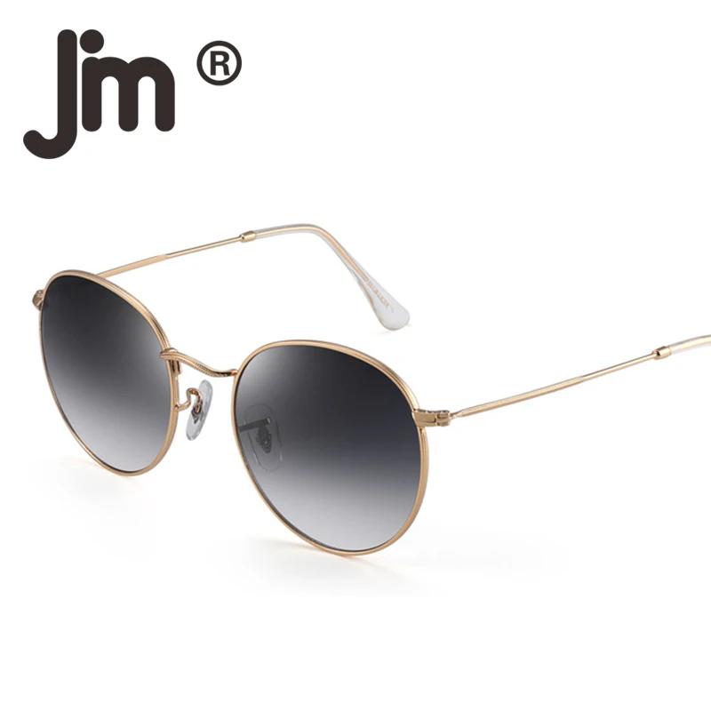 JM Винтаж Круглый Солнцезащитные очки для женщин мужчин ретро круг линза в