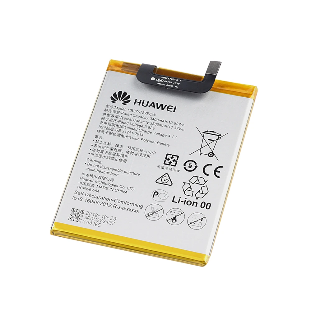 Original Hua Wei Battery HB376787ECW For Huawei Honor V8 New Cellphone Batteries 3500mAh Built-in Li-ion with Tools kit | Мобильные