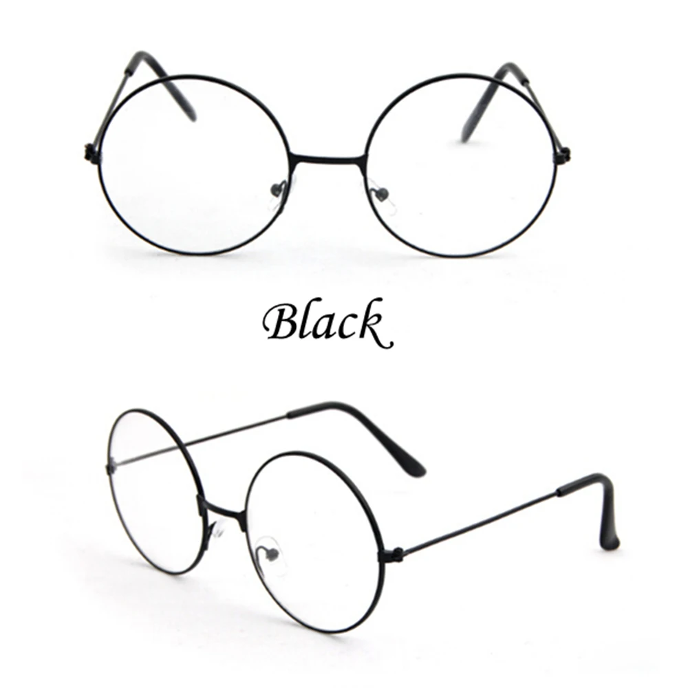 black 1 шт., ретро круглые плоские очки для новорожденных, реквизит для фотосессии, металлическая оправа для очков, очки, очки, аксессуары для одежды - Цвет оправы: black