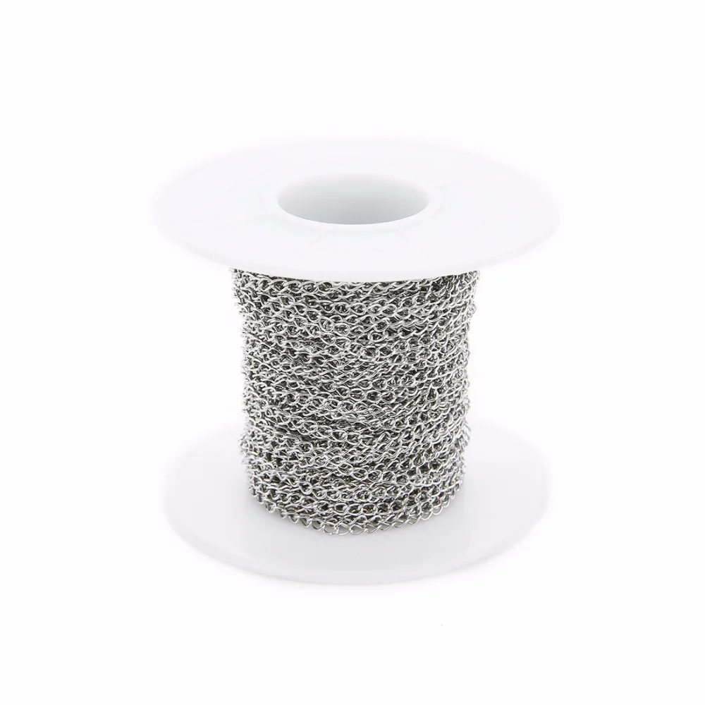 DC Stainless Steel Necklace Chains 10yard/roll Diy Metal Extender End Chain Necklaces Gold Color for DIY Jewelry Making Findings | Украшения