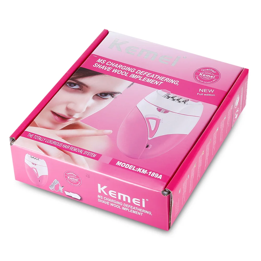 Женский эпилятор Kemei KM 189A бритва с USB зарядкой электрическая перезаряжаемая