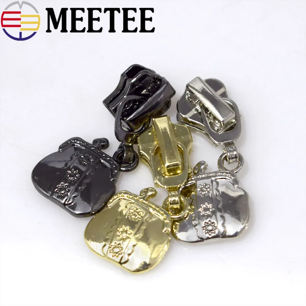 10PCS 3# 5# Cartoon Metal Zipper Sliders For Clothes Bag Head DIY Sewing Crafts Repari Kits F2-8 | Дом и сад