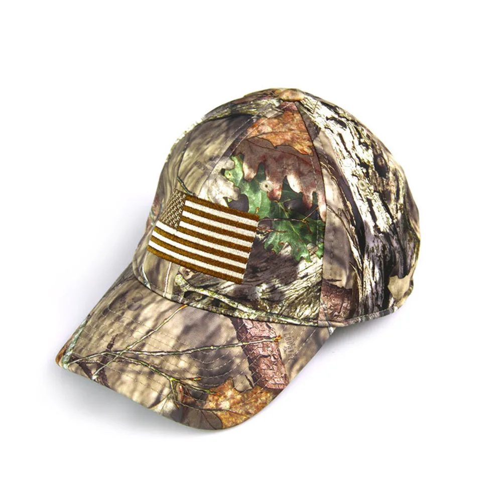 6 Colors Available Camouflage Unisex Outdoor Hunting Breathable Baseball Cap Fishing Bionic Camo Sunshade cap Hiking Peaked | Спорт и