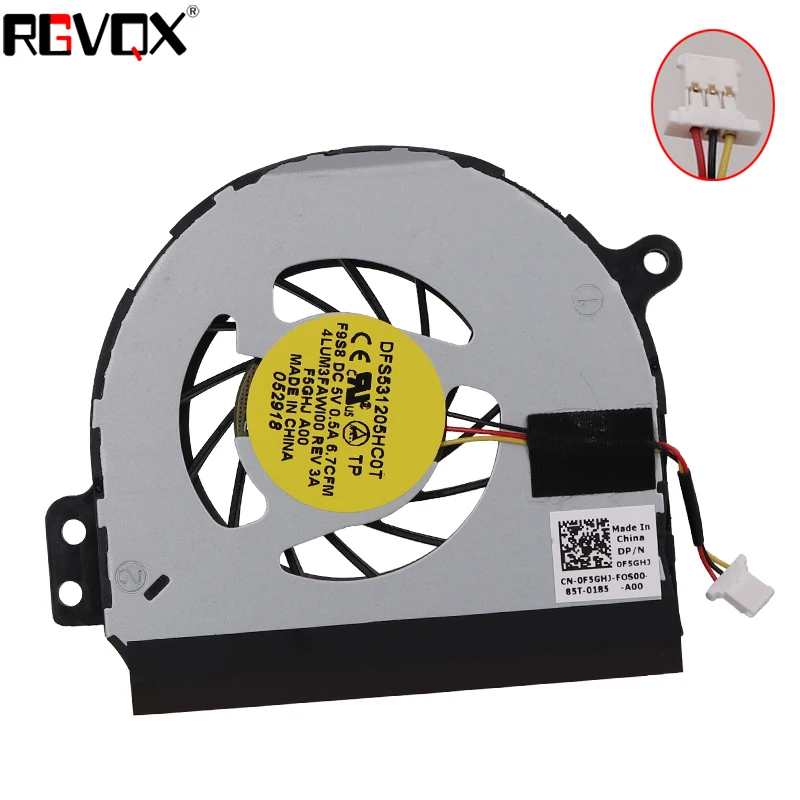 

New Laptop Cooling Fan for Dell Inspiron 14R N4010 1464 1564 1764 DFS531205HC0T MF60100V1-Q010-G99 CPU Cooler Radiator