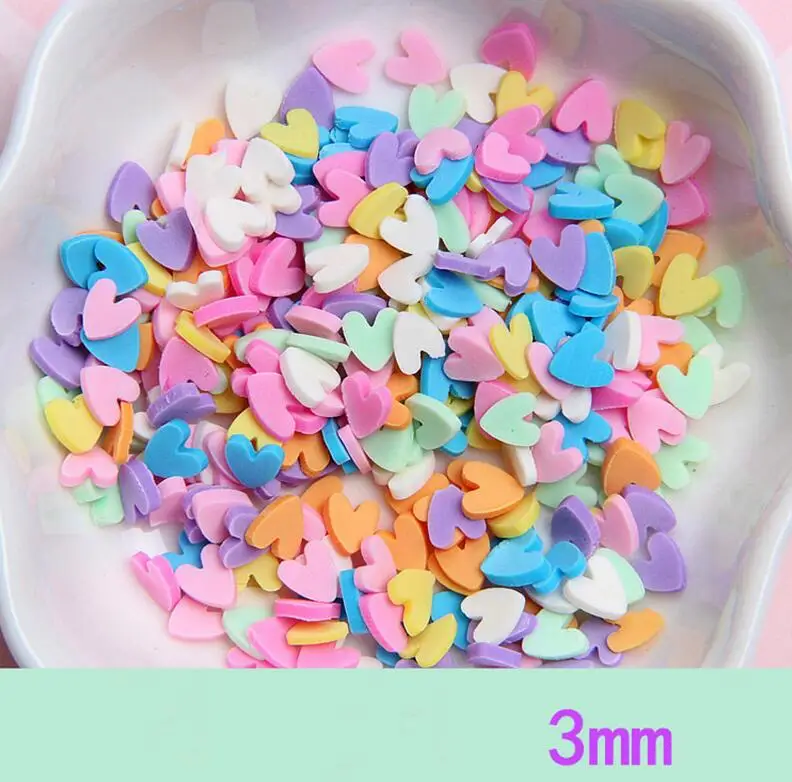 20g heart 20 г звезда галстук-бабочка с цветочным узором в форме сердца мягкая глина DIY аксессуары игрушки Поставки слаймов наполнитель для чистого пушистого слизи подарок игрушка для детей - Цвет: 20g heart
