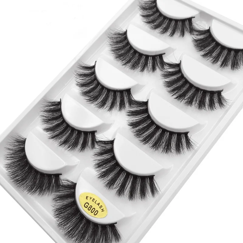new 5 pairs 3D mink lashes false eyelashes soft thick natural fake eyelash makeup  extension long maquiagem #G800