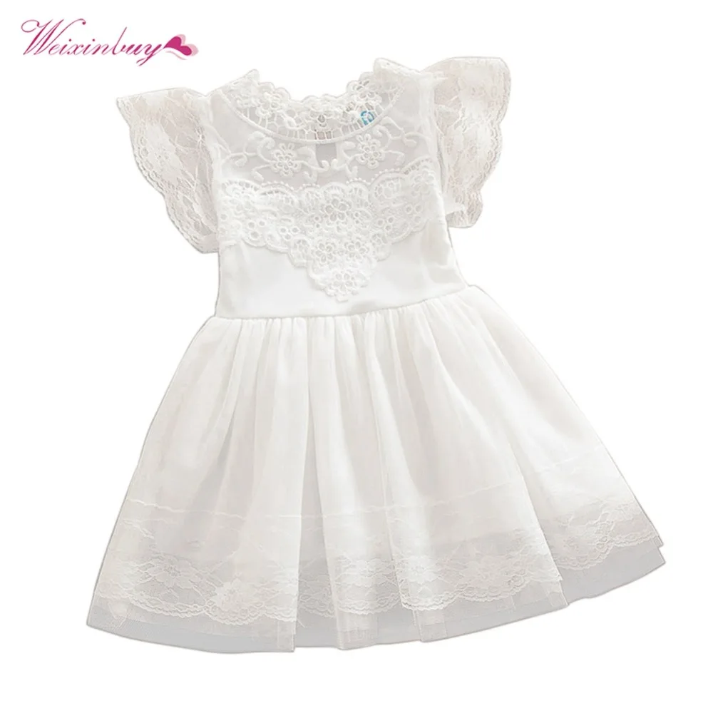 Children Girls Dress Summer Toddler Baby Kids Lace Tulle Floral Princess Tutu 2-7Y | Детская одежда и обувь