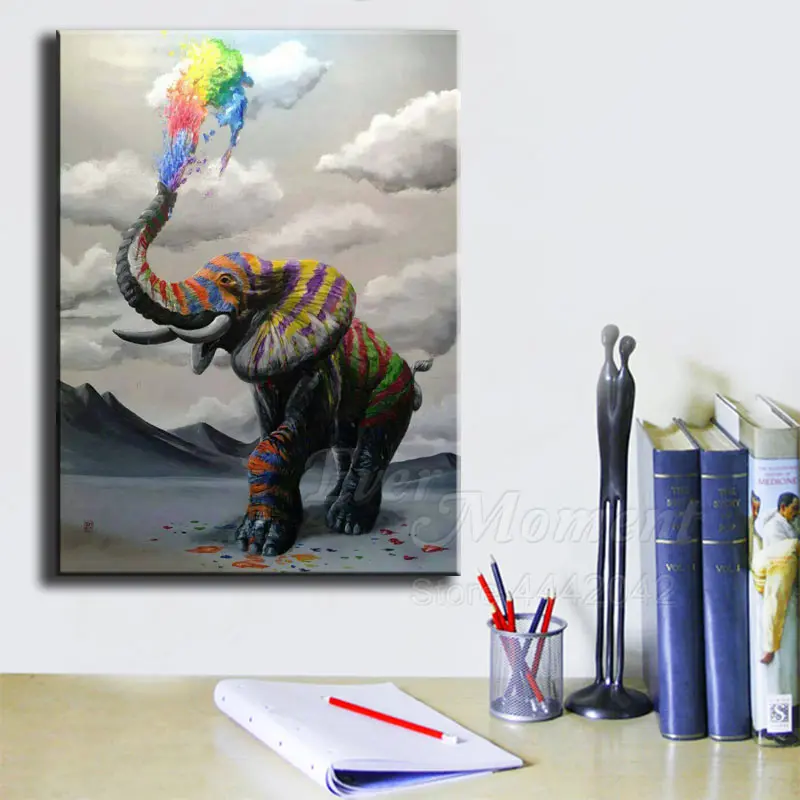 Когда-либо в настоящий момент цветной слон алмазов картина украшение для дома 5D
