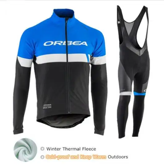 ORBEA термальность флис мужские зимние трикотаж комплект Ropa Ciclismo Invierno супер теплый