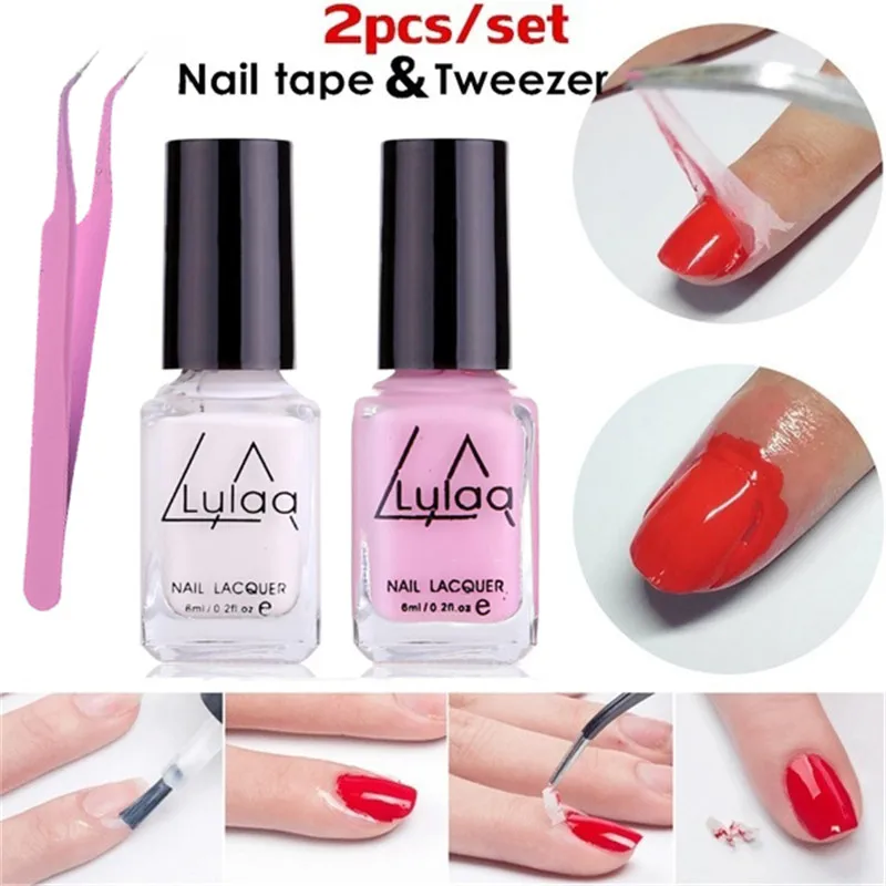 2 шт./компл. снимите жидкую ленту от защитный лак для ногтей Finger Skin Cream белый