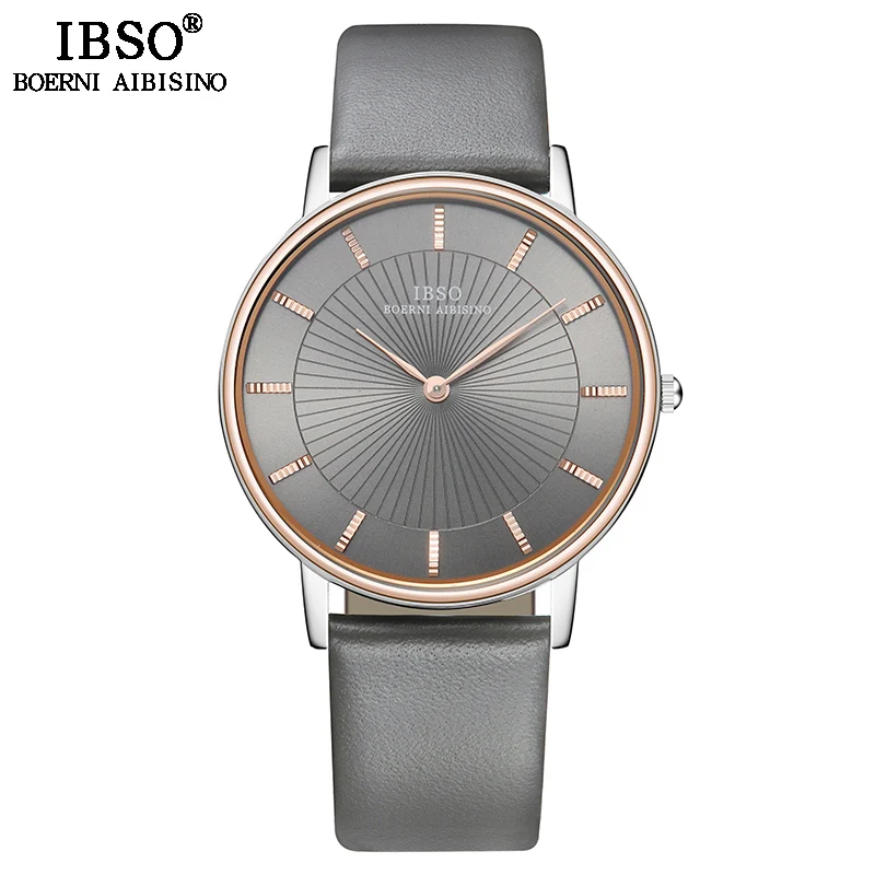 

Часы IBSO мужские, деловые, модные, кварцевые, с кожаным ремешком, 2019