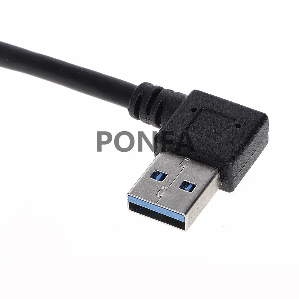 Удлинительный Кабель USB 3,0 с разъемом «Папа-мама», кабель с углом 90 градусов вверх и вниз и вправо и влево