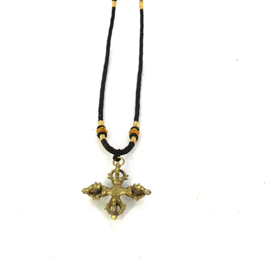 Непальский Тибетский буддизм медный крест Ваджра кулон пестик ожерелье Дордже