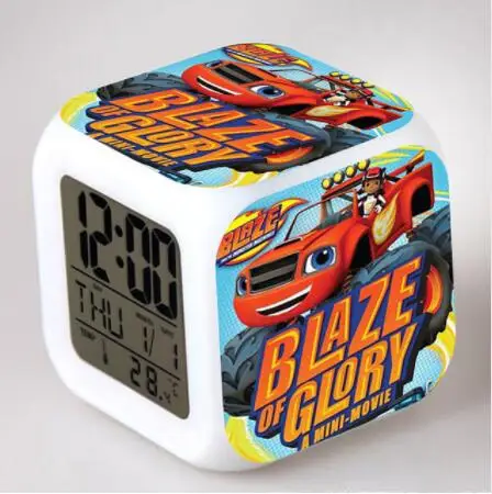 Цифровые часы Blaze and the Monster machine со светодиодный Ной подсветкой и будильником