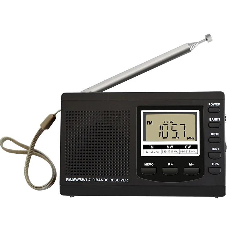 Портативное мини радио Am Fm FM/MW/SW с цифровым будильником FM радиоприемник цифровой