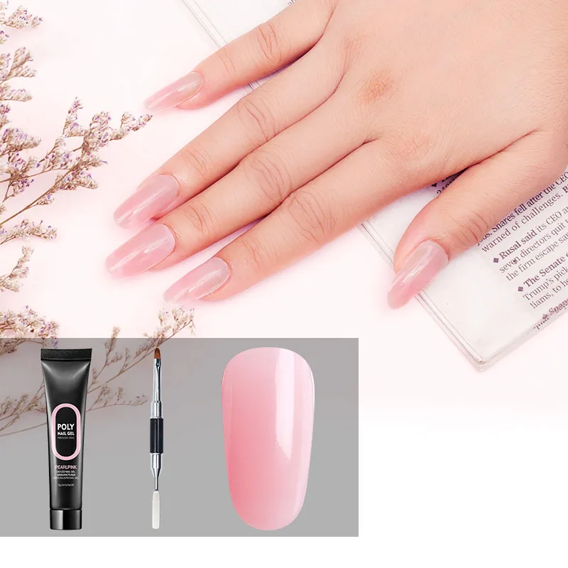 2Pcs Set Моделирующий УФ-гель для ногтей, розовый цвет, светодиодный дизайн ногтей в домашних условиях - Цвет: 2Pcs Set