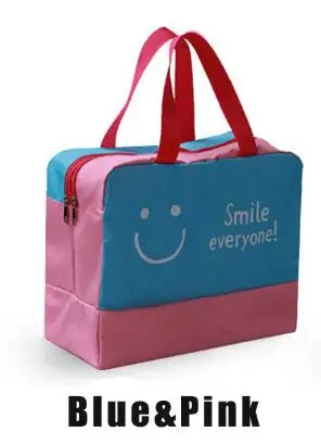 Blue Pink Качественная сумка для плавания унисекс, комбинированная сумка для сухого влажного плавания, большая емкость, детский пляжный купальник для хранения, Сетчатая Сумка для хранения обуви - Цвет: Blue Pink