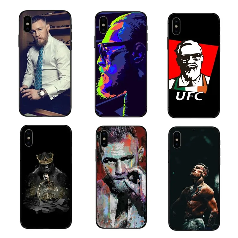 UFC Conor McGregor, Черные Мягкие силиконовые ТПУ чехлы для телефонов, чехол для iPhone 8, 8 Plus, 7, 7 Plus, 6, 6 S, 5, 5S, 6S Plus, X 10