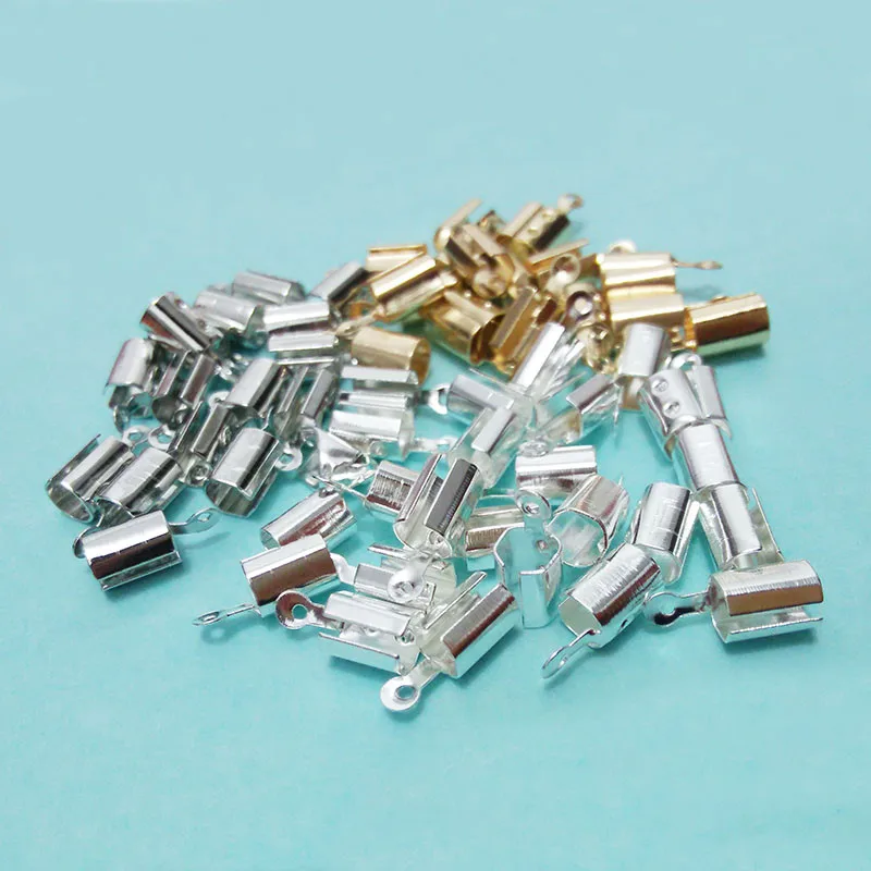 Обжимные бусины трубчатая крышка обертка колье кожаные шнуры цветная веревка