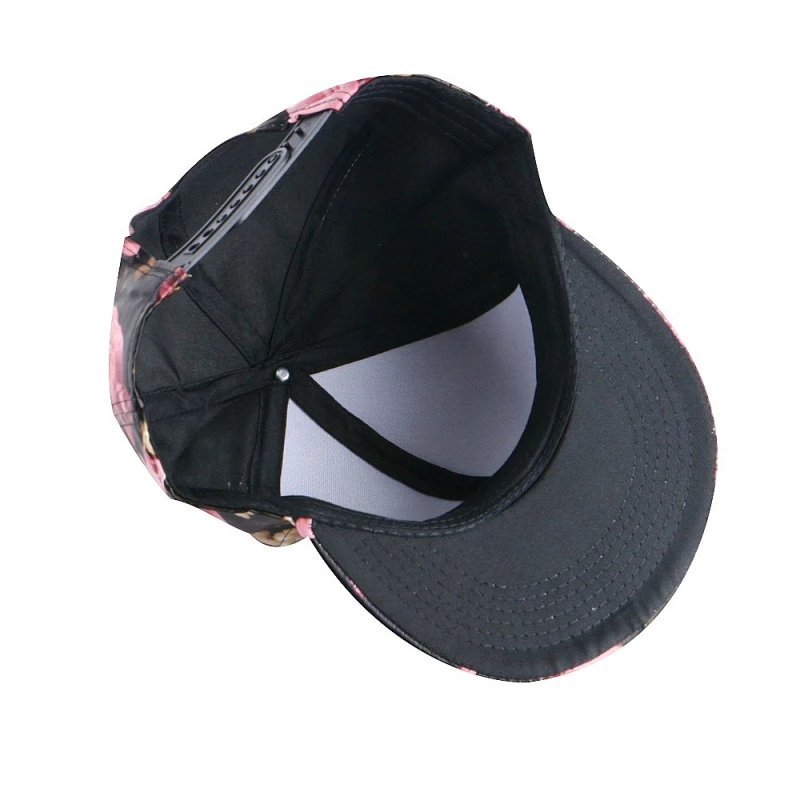 Новая модная женская Повседневная Кепка из искусственной кожи с принтом розы и