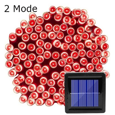 Red 50/100/200 Led Солнечная Фея светильник уличный Водонепроницаемый уличная гирлянда домики рождественские украшения для сада строка светильник полосы - Испускаемый цвет: Red
