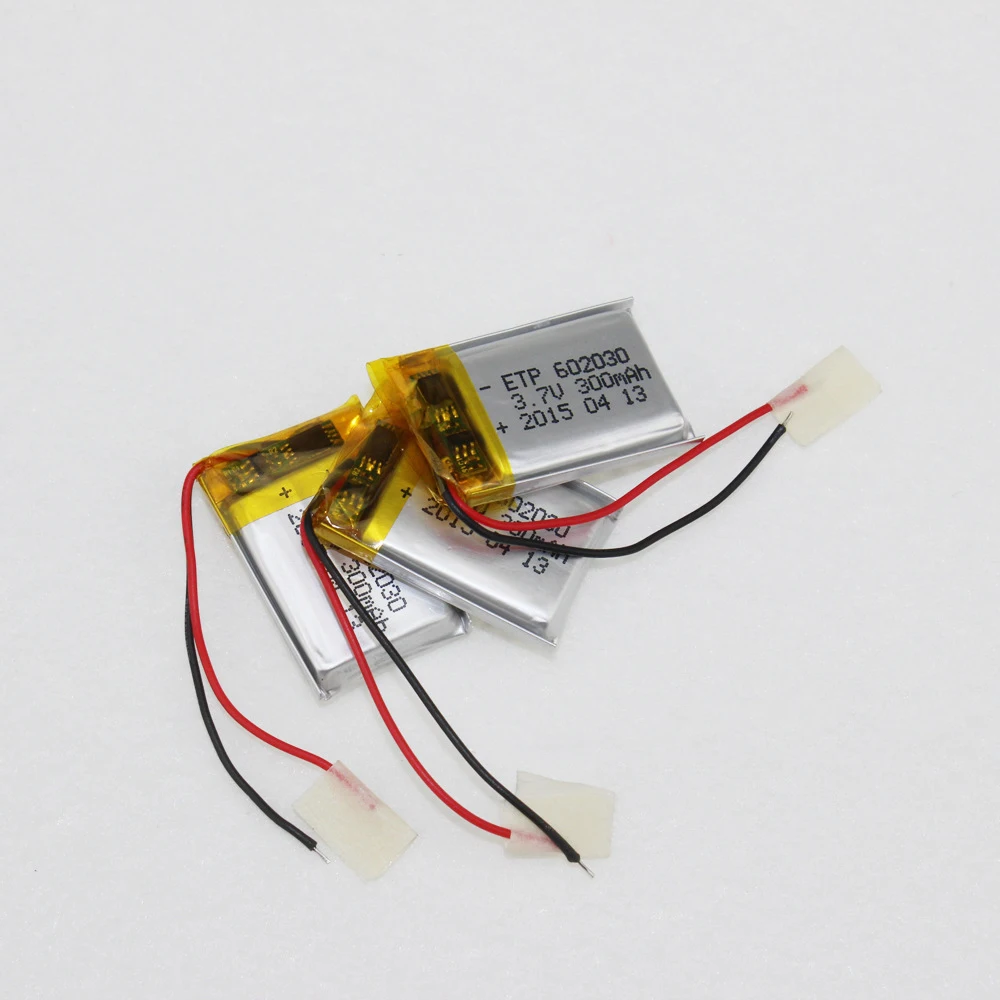 1 шт./лот 3 7 В литий полимерный аккумулятор Vbatty 602030 300 мАч батарея Bluetooth Mp3