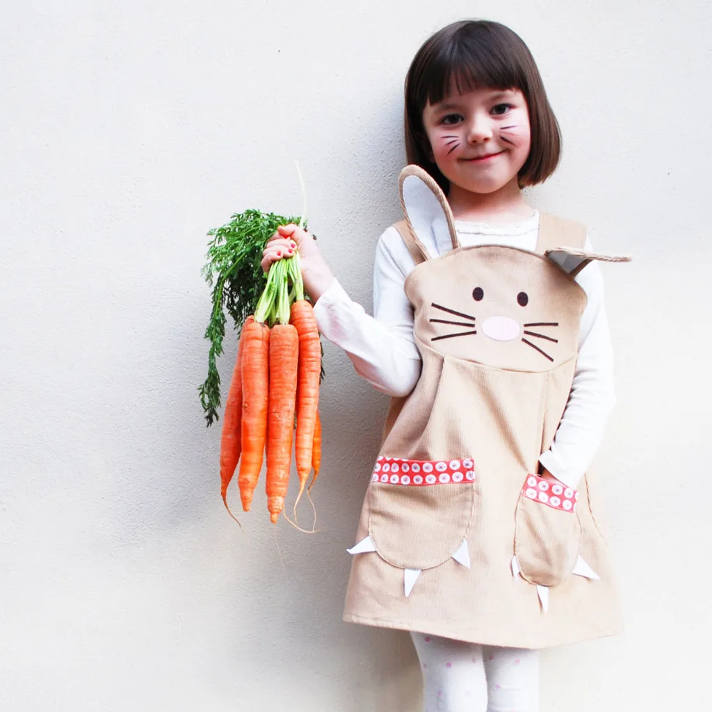 Toddler Kids Baby Girl Easter Cartoon Bunny Rabbit Princess Dress Outfit Drop Shipping | Детская одежда и обувь