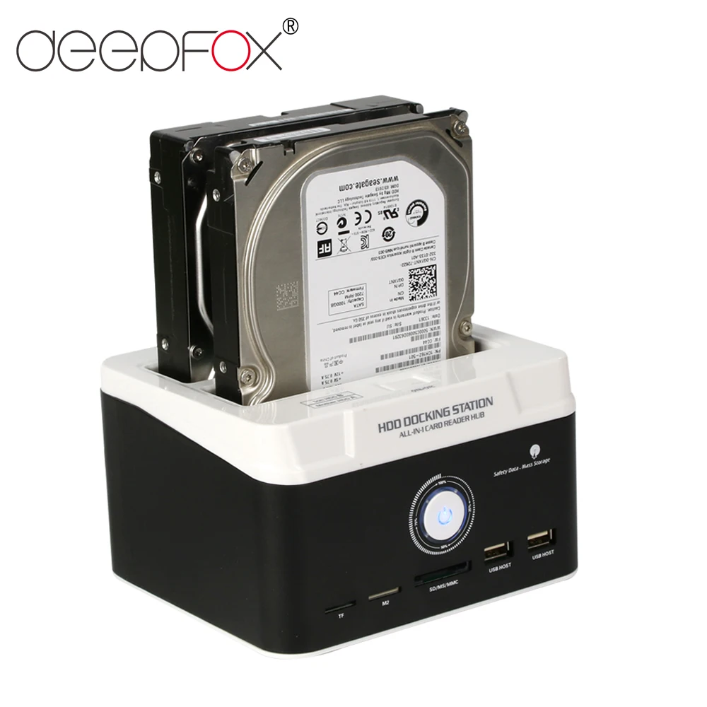 Стыковочная станция DeepFox USB 3 0/Type C на два жестких диска SATA для жесткого 2 5 дюйма/3