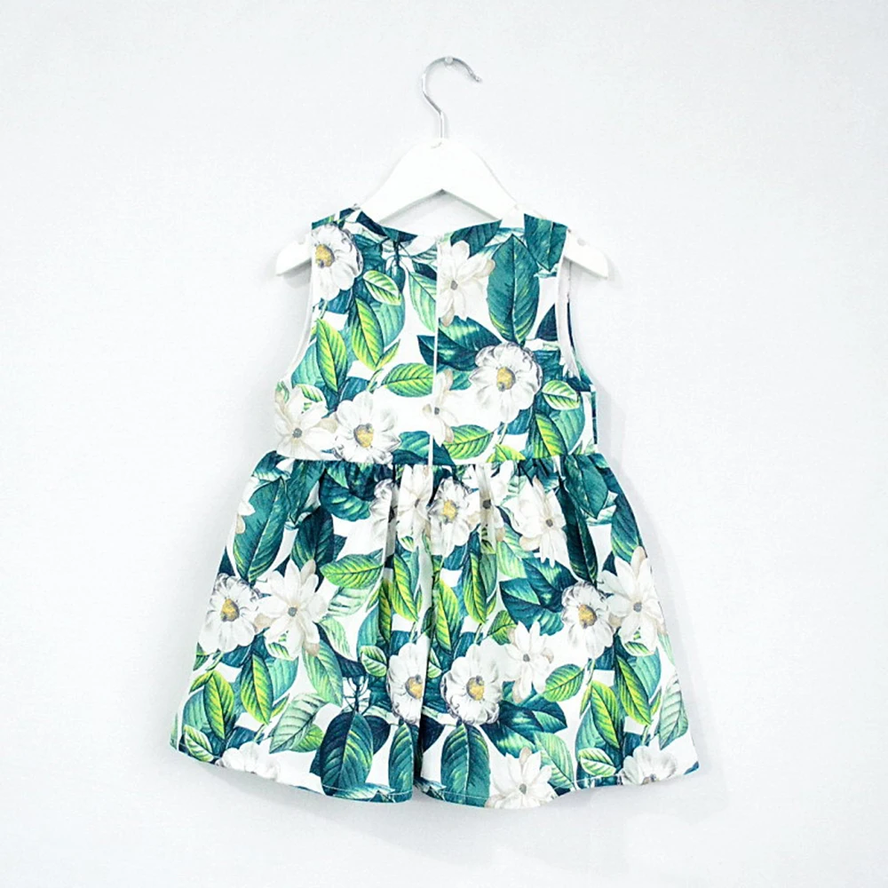 2018 Princess Girls Dress Girl Summer Cotton Sleeveless Cute Kids Green Casual Children Toddler Dresses For | Детская одежда и