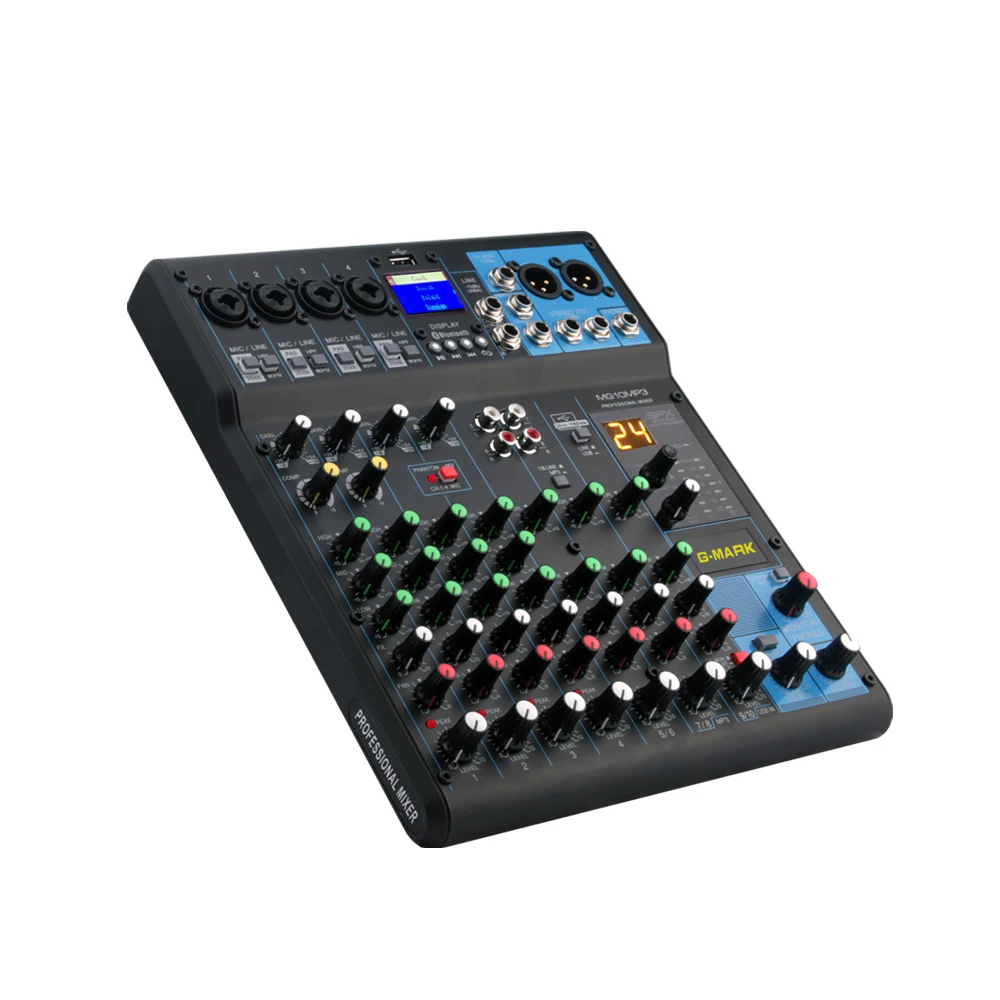 G-MARK MG10MP3 pemium 10-Вход микшер с микрофонными предусилителями и компрессоры