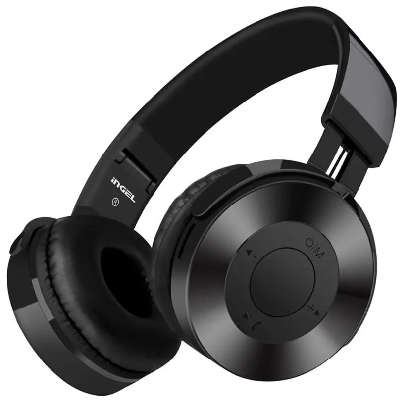 Black Цвета Beat наушники Bluetooth наушники над ухом Hi-Fi стерео беспроводной микрофон на голову Поддержка Micro SD карты FM Функция# LR4 - Цвет: Black
